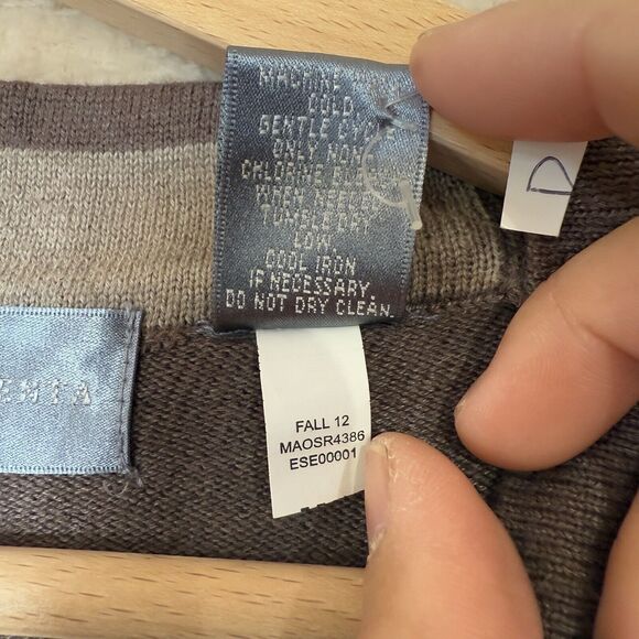 NWT Oscar De La Renta‎ 2012 Button Up Cardigan Sweater Brown Sz L - Picture 15 of 16